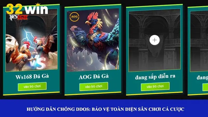 Hướng dẫn chống ddos 32win chi tiết