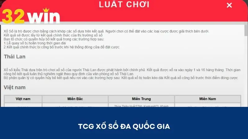 Xổ số đa quốc gia quy tụ tại sảnh TCG